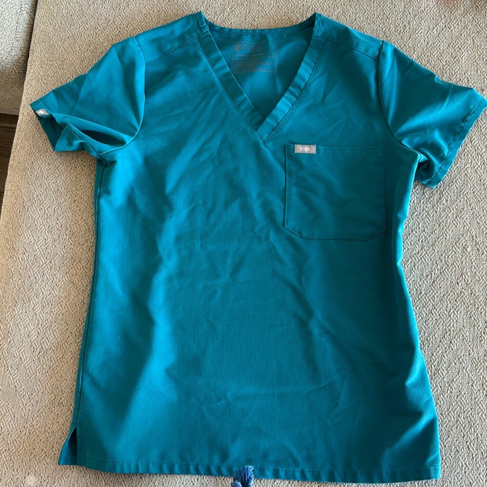 Teal Figs 1 pocket scrub top